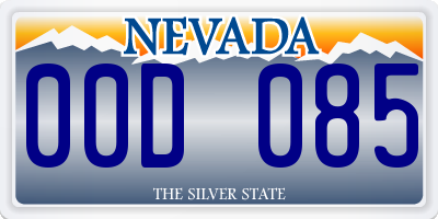 NV license plate 00D085