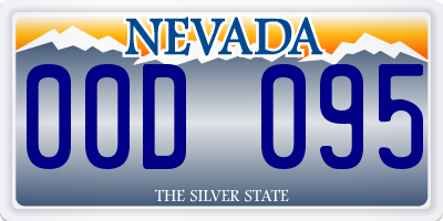 NV license plate 00D095