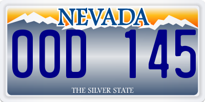 NV license plate 00D145