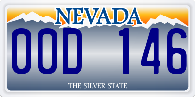 NV license plate 00D146