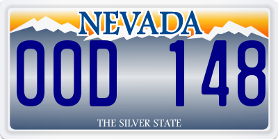 NV license plate 00D148