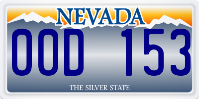 NV license plate 00D153