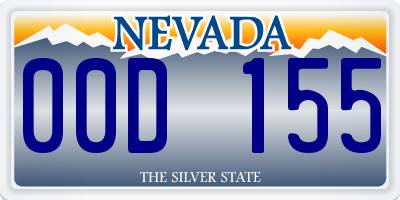 NV license plate 00D155