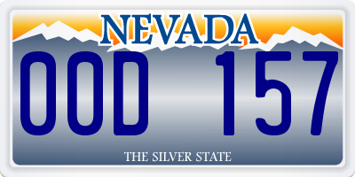 NV license plate 00D157