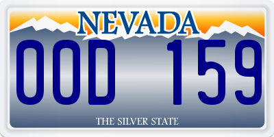 NV license plate 00D159