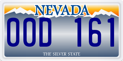 NV license plate 00D161