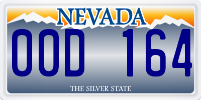 NV license plate 00D164