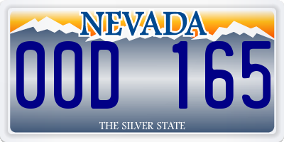 NV license plate 00D165