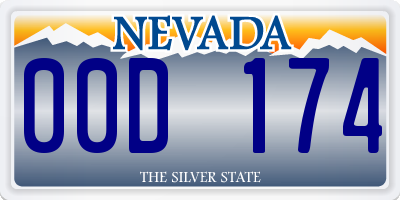 NV license plate 00D174