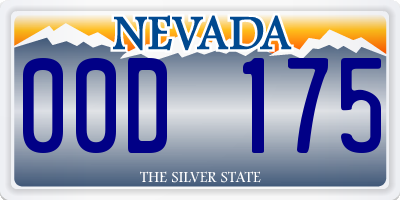 NV license plate 00D175