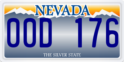 NV license plate 00D176