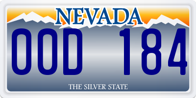 NV license plate 00D184