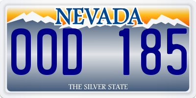 NV license plate 00D185