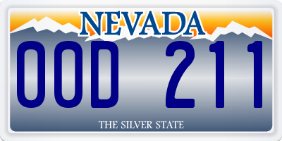 NV license plate 00D211