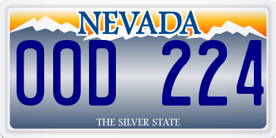 NV license plate 00D224