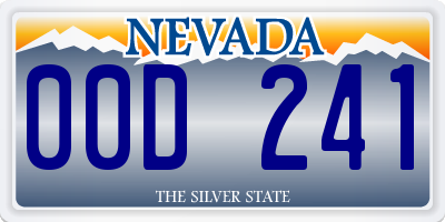 NV license plate 00D241