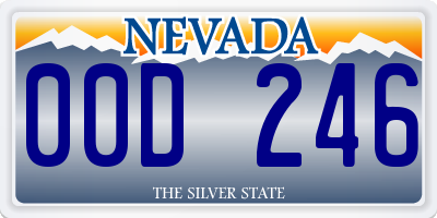 NV license plate 00D246