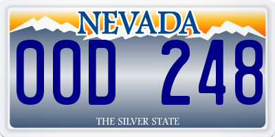 NV license plate 00D248