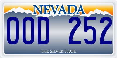 NV license plate 00D252