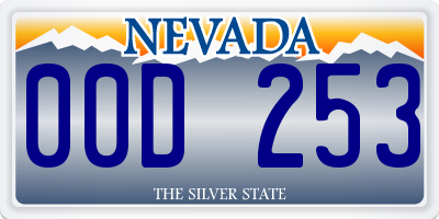 NV license plate 00D253