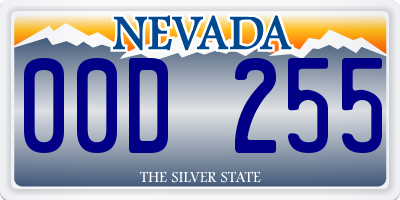 NV license plate 00D255