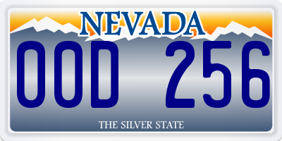 NV license plate 00D256