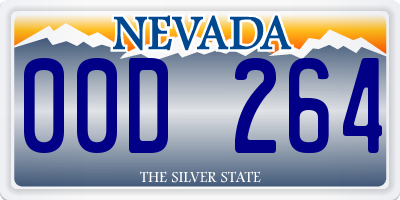 NV license plate 00D264