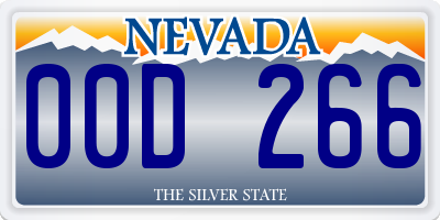 NV license plate 00D266