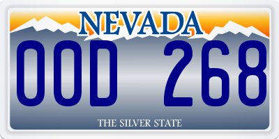 NV license plate 00D268