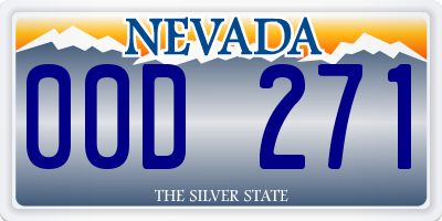 NV license plate 00D271