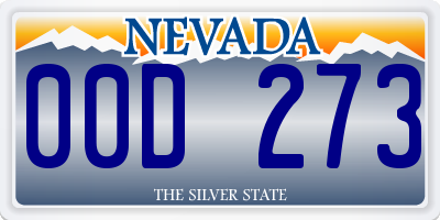 NV license plate 00D273