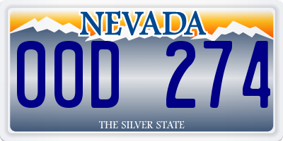 NV license plate 00D274