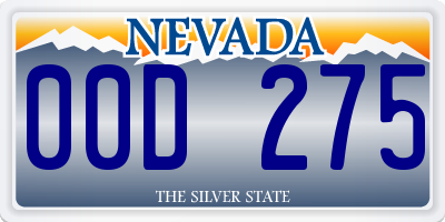 NV license plate 00D275