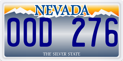 NV license plate 00D276