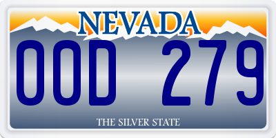 NV license plate 00D279