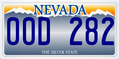 NV license plate 00D282