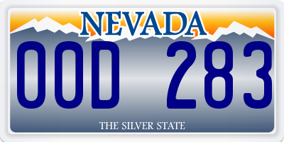 NV license plate 00D283