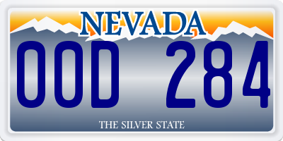 NV license plate 00D284