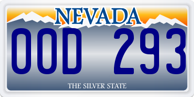 NV license plate 00D293