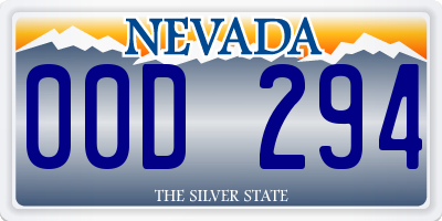 NV license plate 00D294