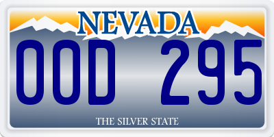 NV license plate 00D295