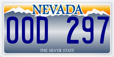 NV license plate 00D297