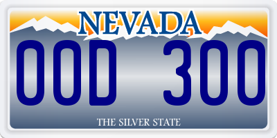 NV license plate 00D300