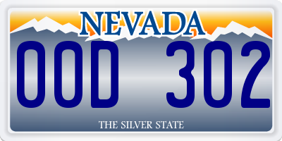 NV license plate 00D302