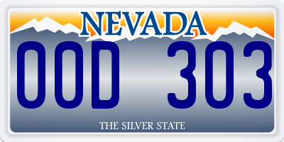 NV license plate 00D303