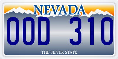 NV license plate 00D310