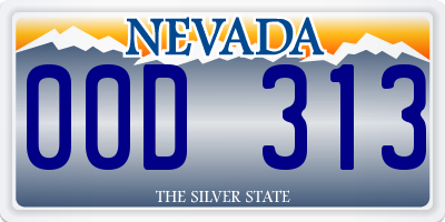 NV license plate 00D313