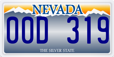 NV license plate 00D319