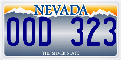 NV license plate 00D323