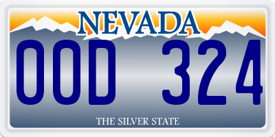 NV license plate 00D324